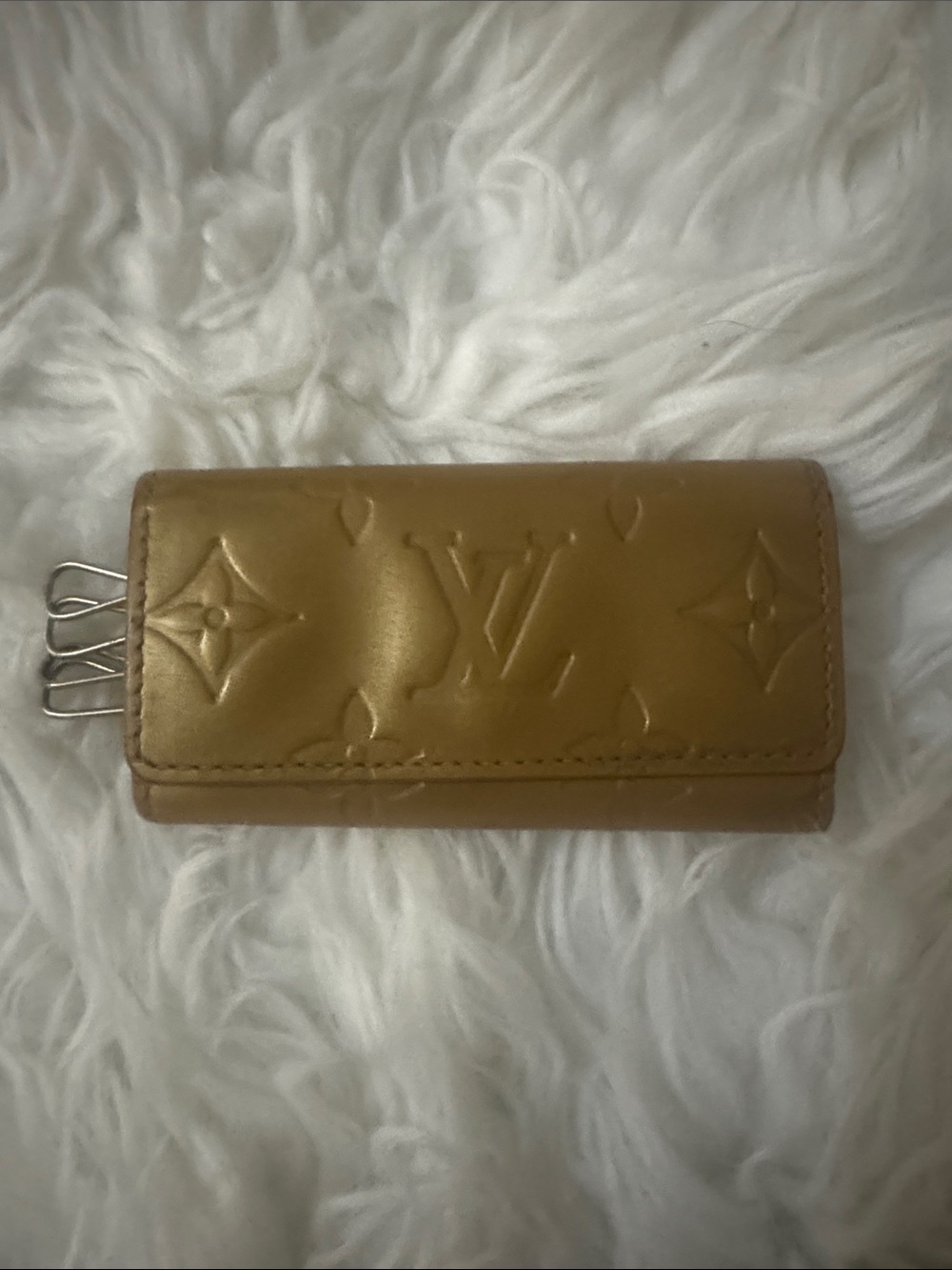 Louis Vuitton Monogram Vernis Key Pouch Multicles 4 Excellent Condition